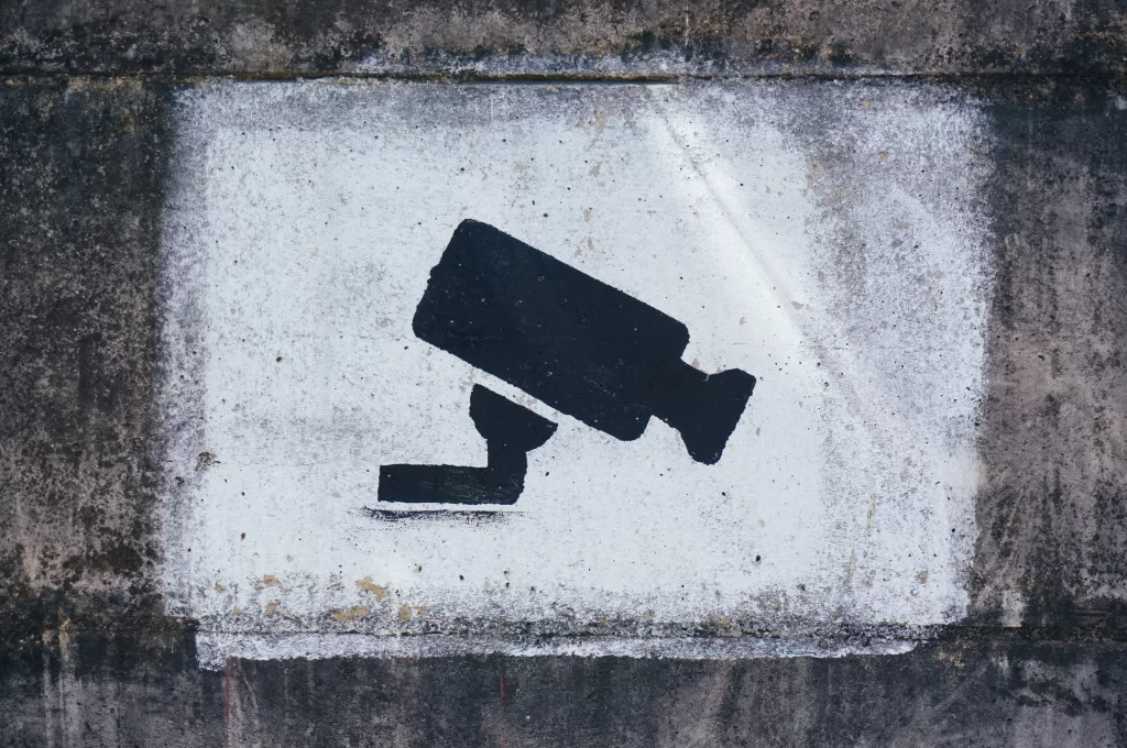Graffiti with a cctv camera