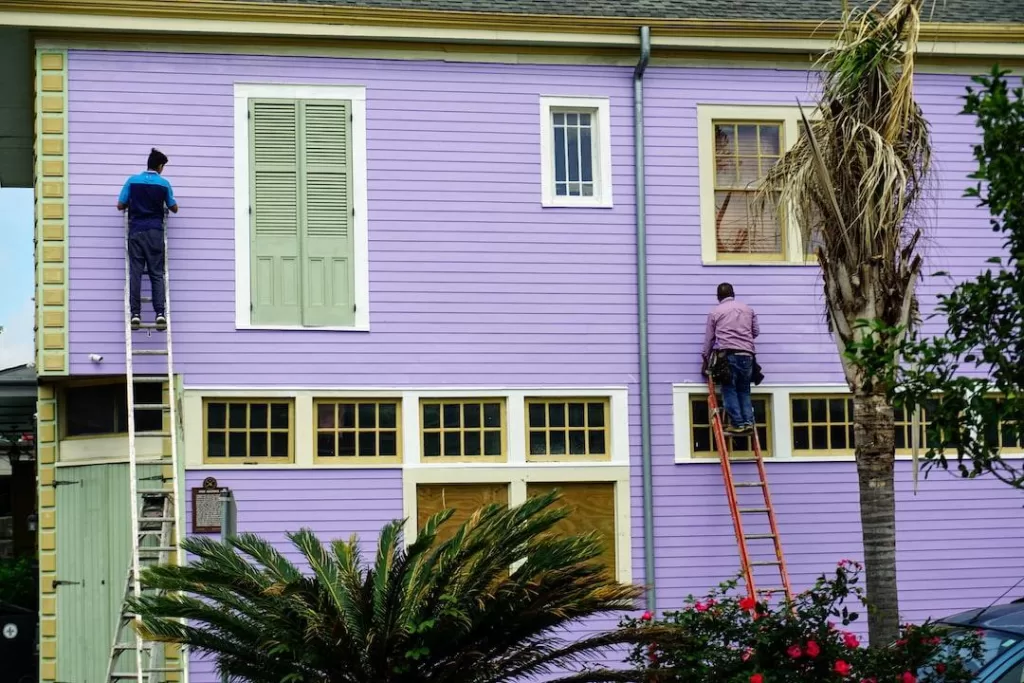 Local home painting services painting and repairing the outside of homes.
