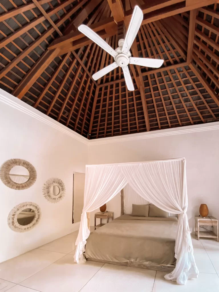 Attic Fan installed in a high-ceiling room.
